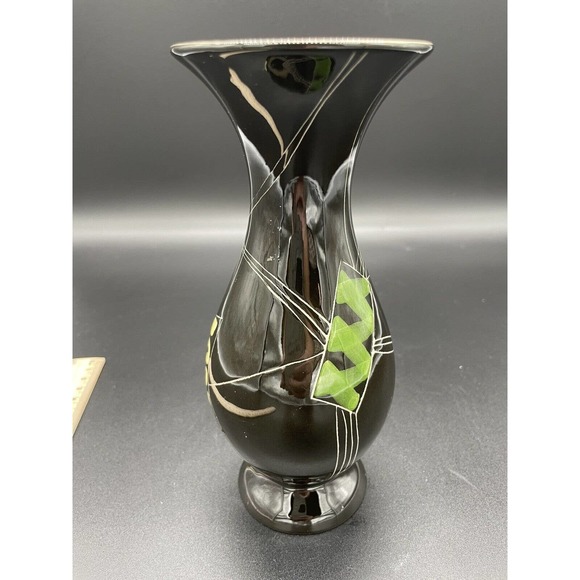 Herta Gertz BC Ceramics Northern Lights Vase 1950’s Canadian Pottery Geometric - Picture 4 of 10